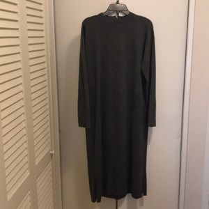 Pure wool very loose dress,Back yoke with button.